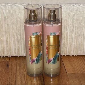 NEW bundle Bath and Body Works 2 Bahamas Spray passionfruit & banana flower 8oz